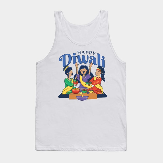 Festival of Lights Deepavali - Happy Diwali Tank Top by Krishnansh W.